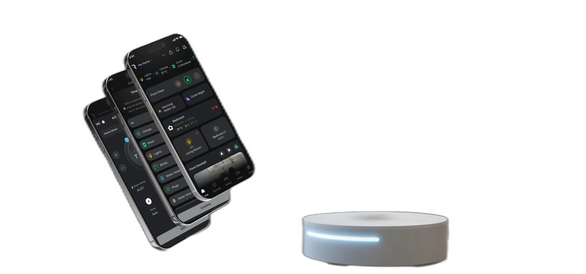 Risco iRisco-app op meerdere telefoons in een smart-home omgeving